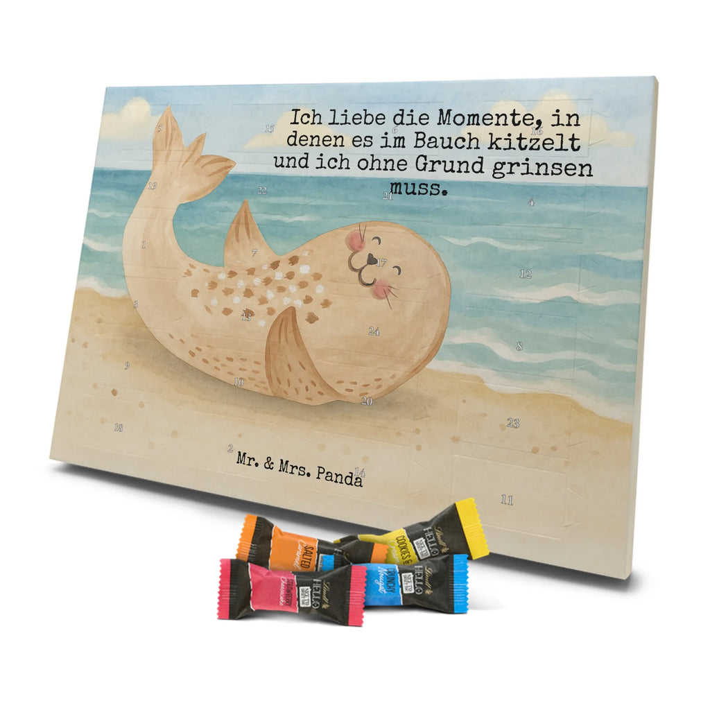 Chocolate advent calendar seal Lay Design card, gift ideas, gifts, small animals, cute, cute animal motives, hand drawn, funny sayings, good mood, special gifts, animal lover, Baltic Sea, seals, Seal, laughter, sea animal, North Sea, joy