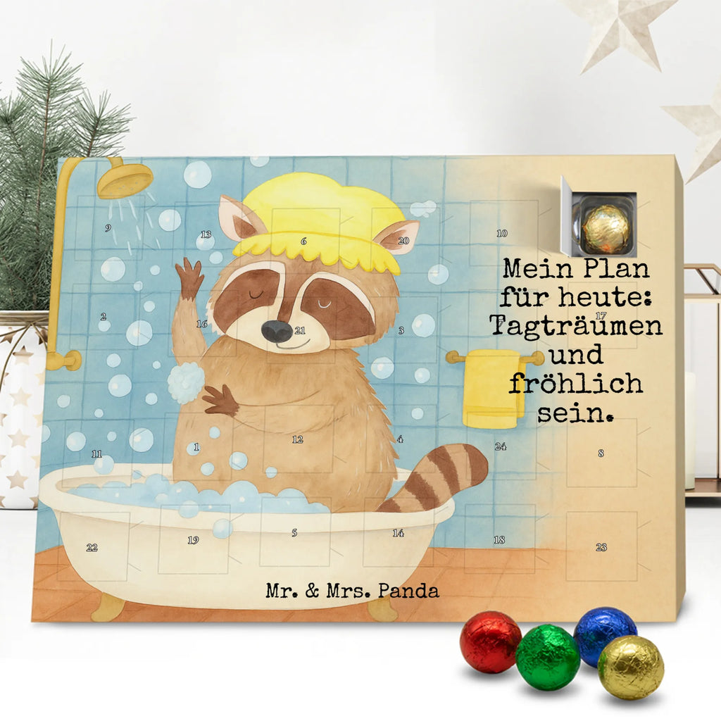 Chocolate advent calendar Raccoon Design card, gift ideas, gifts, small animals, cute, cute animal motives, hand drawn, funny sayings, good mood, special gifts, animal lover, daydreaming, raccoon, soap bubbles, wash