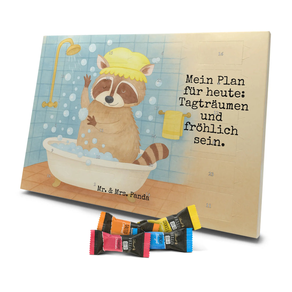 Chocolate advent calendar Raccoon Design card, gift ideas, gifts, small animals, cute, cute animal motives, hand drawn, funny sayings, good mood, special gifts, animal lover, daydreaming, raccoon, soap bubbles, wash