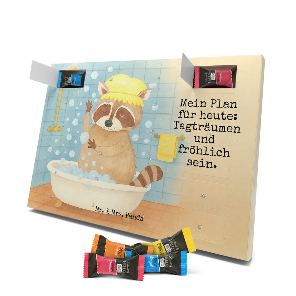 Chocolate advent calendar Raccoon Design card, gift ideas, gifts, small animals, cute, cute animal motives, hand drawn, funny sayings, good mood, special gifts, animal lover, daydreaming, raccoon, soap bubbles, wash
