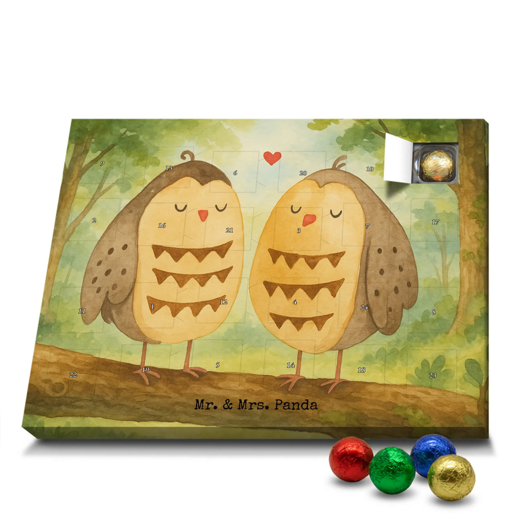 Chocolate advent calendar owls Love Design gift ideas, birthday present, forest animal, bird, nocturnal, illustrated, romantic gift, owl decor, Love saying, Wedding saying, Friend, Owl decoration, Girlfriend gift, Pun funny