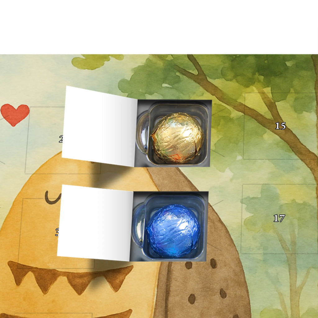 Chocolate advent calendar owls Love Design gift ideas, birthday present, forest animal, bird, nocturnal, illustrated, romantic gift, owl decor, Love saying, Wedding saying, Friend, Owl decoration, Girlfriend gift, Pun funny