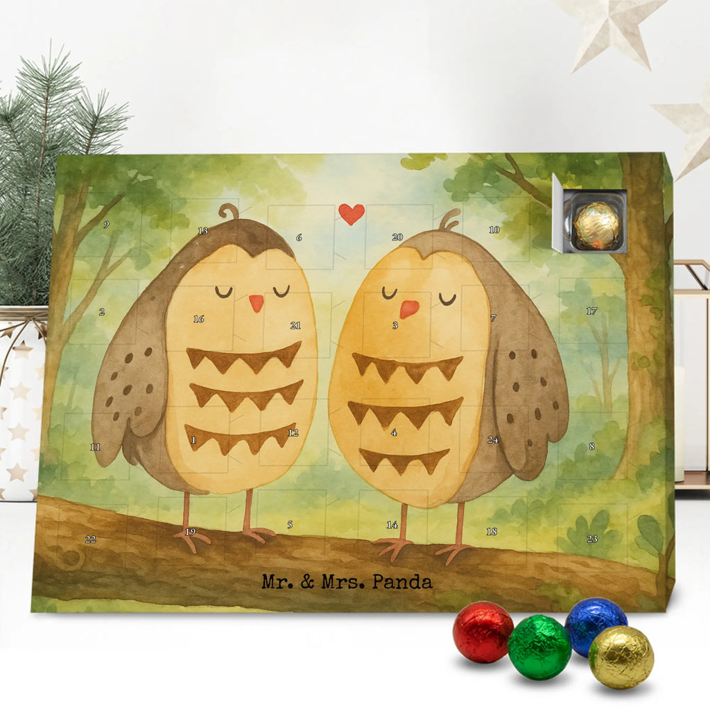 Chocolate advent calendar owls Love Design gift ideas, birthday present, forest animal, bird, nocturnal, illustrated, romantic gift, owl decor, Love saying, Wedding saying, Friend, Owl decoration, Girlfriend gift, Pun funny