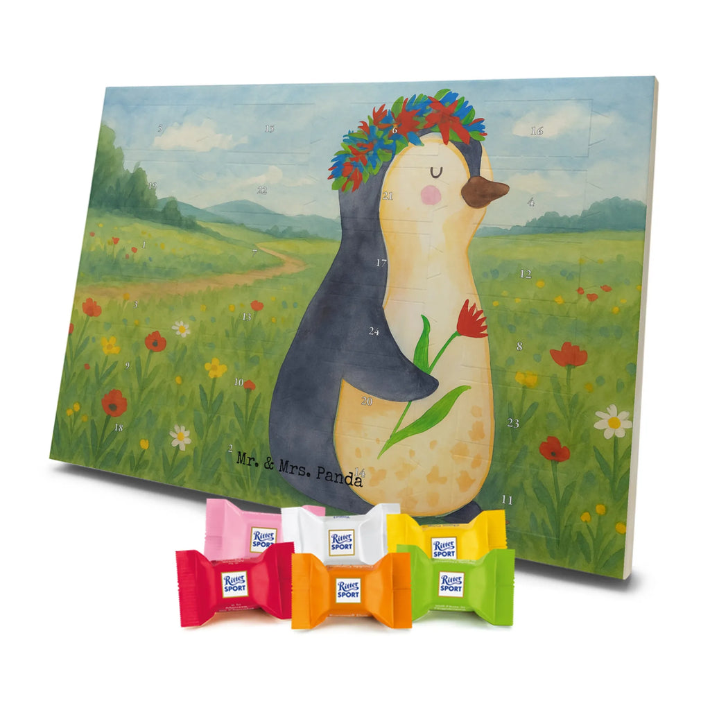 Chocolate advent calendar Penguin Flower Design North Pole, Penguins, penguins, goals in life, gift idea, love of life, lovesickness, wishes, universe, wreath of flowers, goals