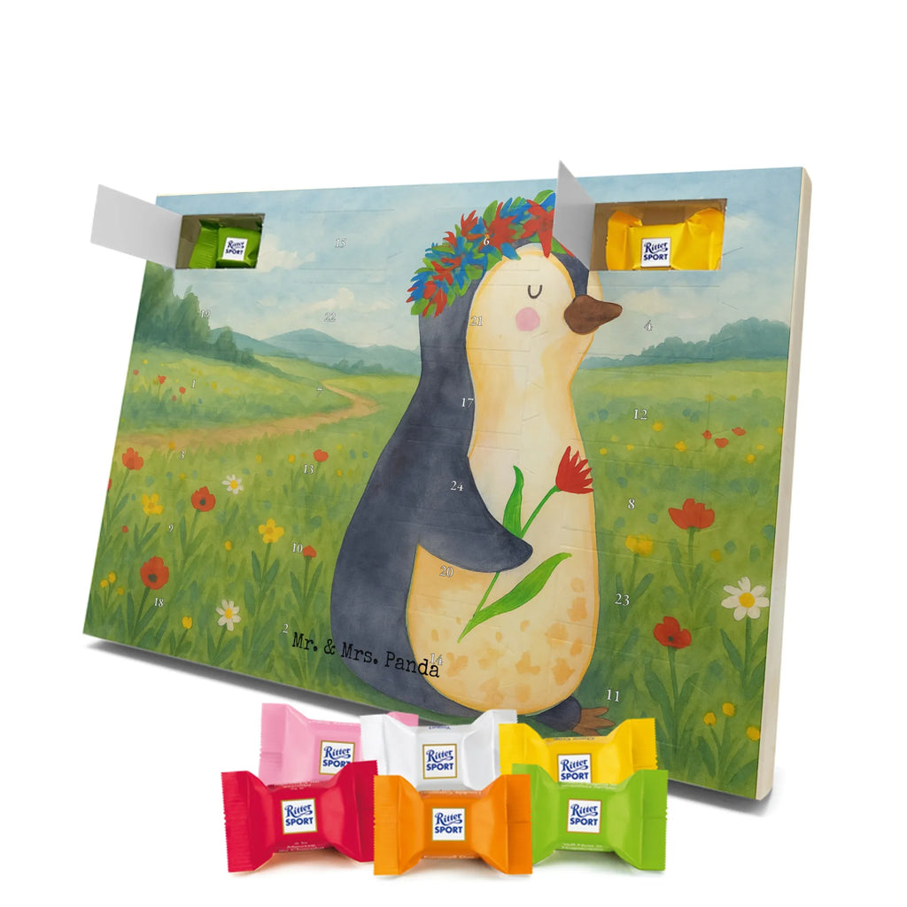 Chocolate advent calendar Penguin Flower Design North Pole, Penguins, penguins, goals in life, gift idea, love of life, lovesickness, wishes, universe, wreath of flowers, goals