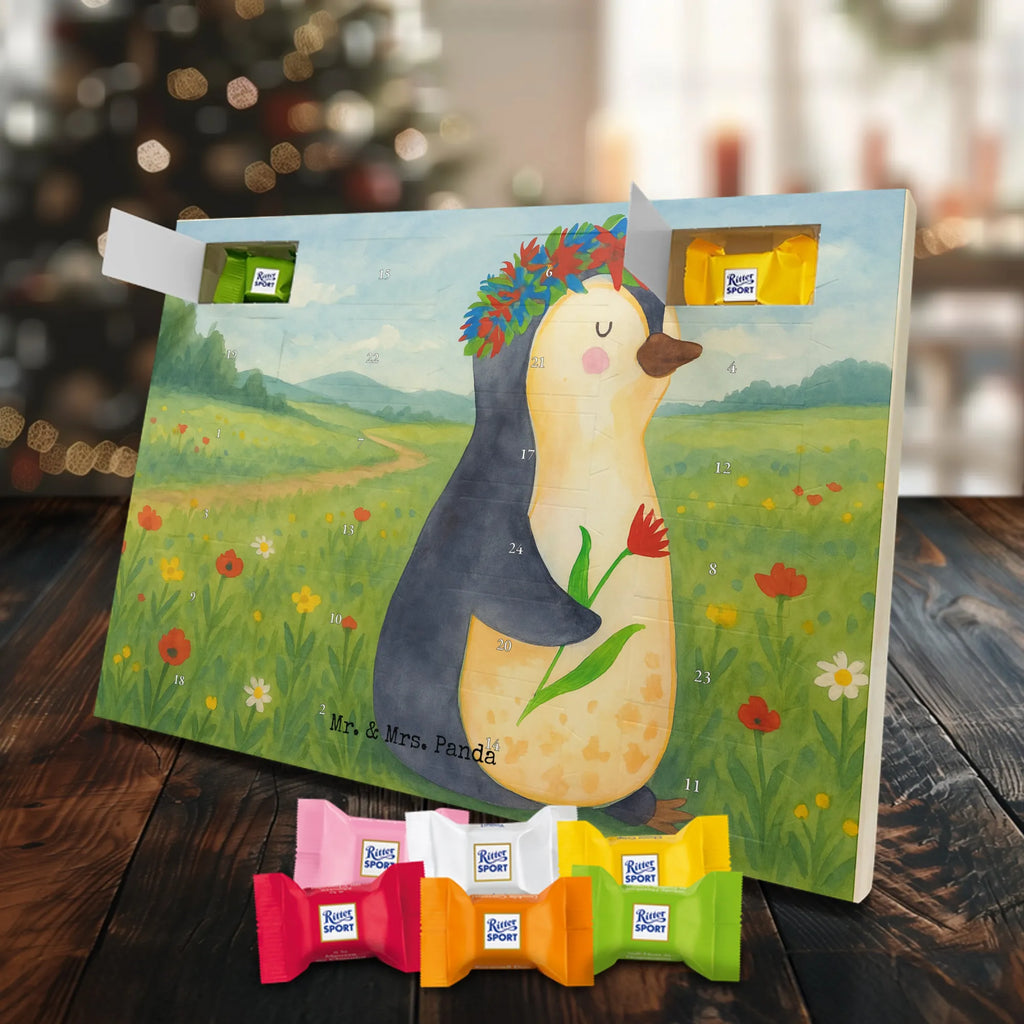 Chocolate advent calendar Penguin Flower Design North Pole, Penguins, penguins, goals in life, gift idea, love of life, lovesickness, wishes, universe, wreath of flowers, goals
