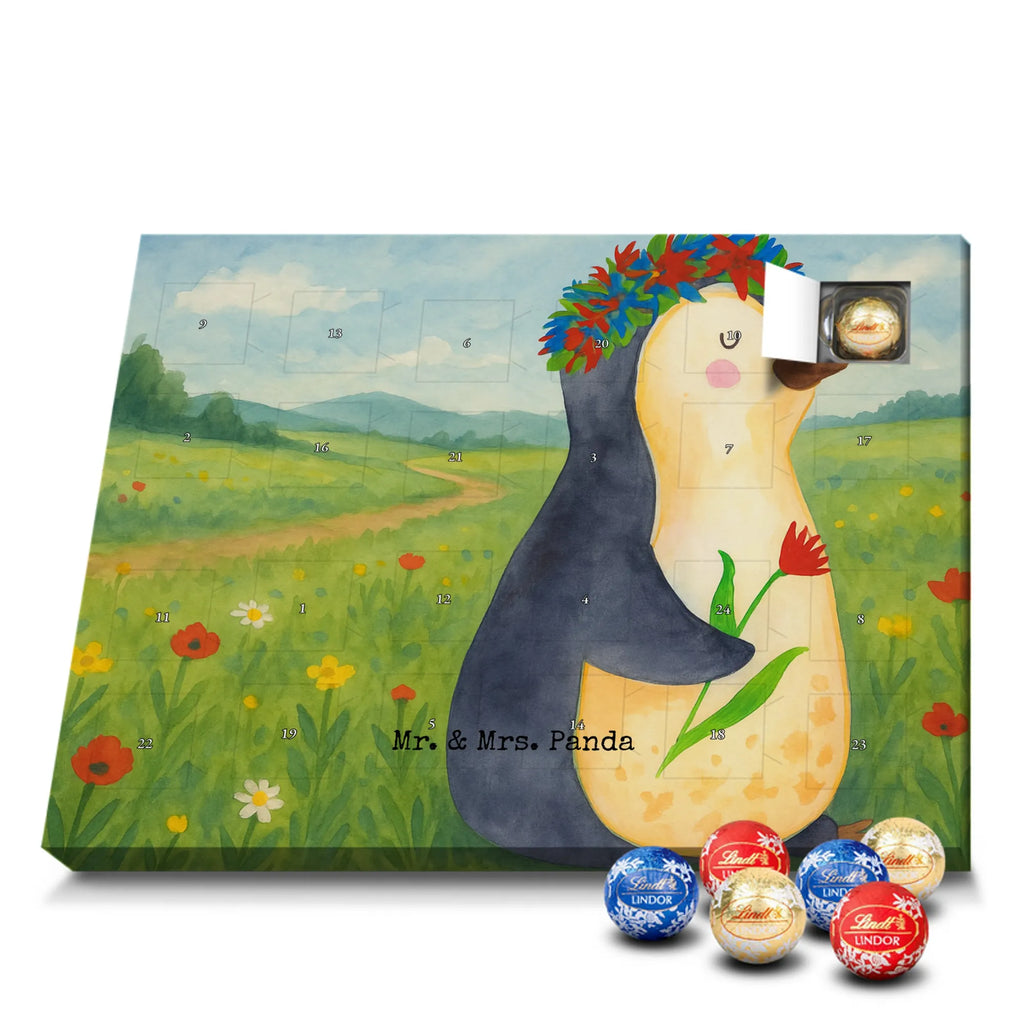 Chocolate advent calendar Penguin Flower Design North Pole, Penguins, penguins, goals in life, gift idea, love of life, lovesickness, wishes, universe, wreath of flowers, goals