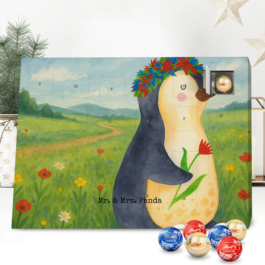 Chocolate advent calendar Penguin Flower Design North Pole, Penguins, penguins, goals in life, gift idea, love of life, lovesickness, wishes, universe, wreath of flowers, goals