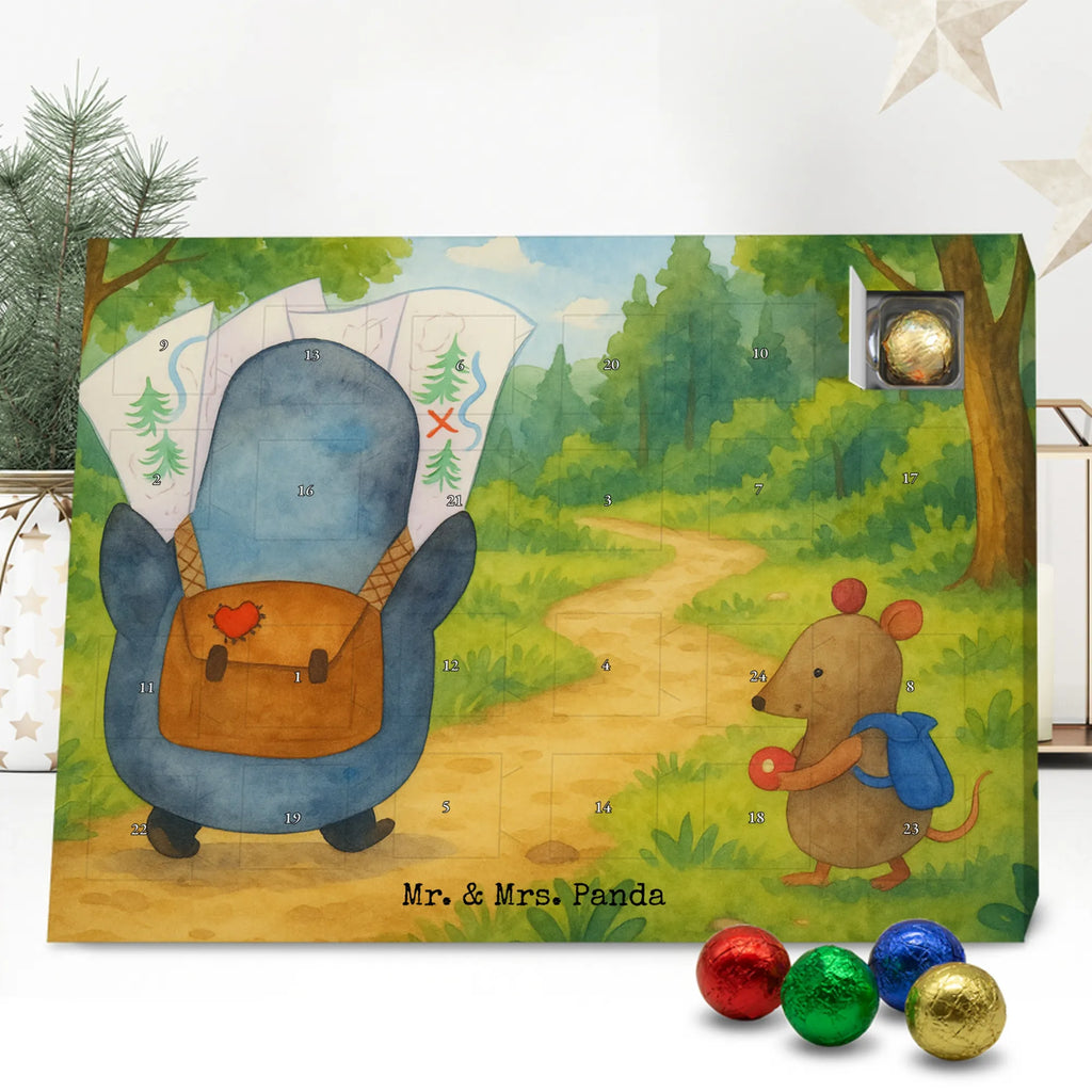 Chocolate advent calendar Penguin & Mouse Hiker Design North Pole, Penguins, adventurer, hiking, adventure, penguins, road trip, excursion