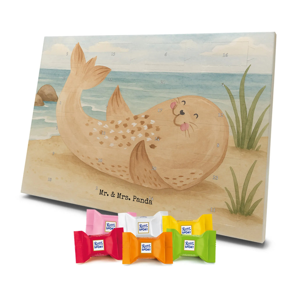 Chocolate advent calendar seal Lay Design card, gift ideas, gifts, small animals, cute, cute animal motives, hand drawn, funny sayings, good mood, special gifts, animal lover, Baltic Sea, seals, Seal, laughter, sea animal, North Sea, joy