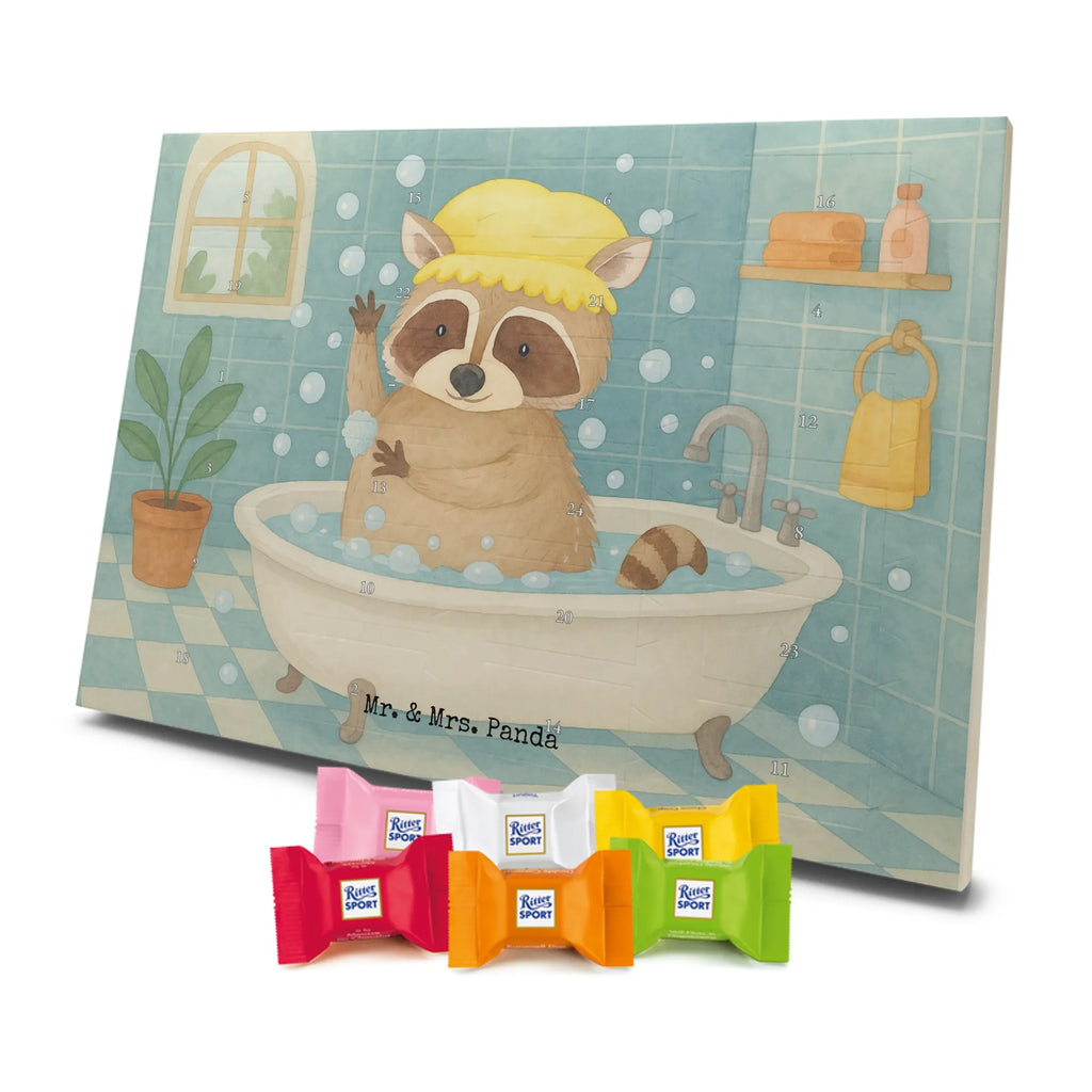 Chocolate advent calendar Raccoon Design card, gift ideas, gifts, small animals, cute, cute animal motives, hand drawn, funny sayings, good mood, special gifts, animal lover, daydreaming, raccoon, soap bubbles, wash