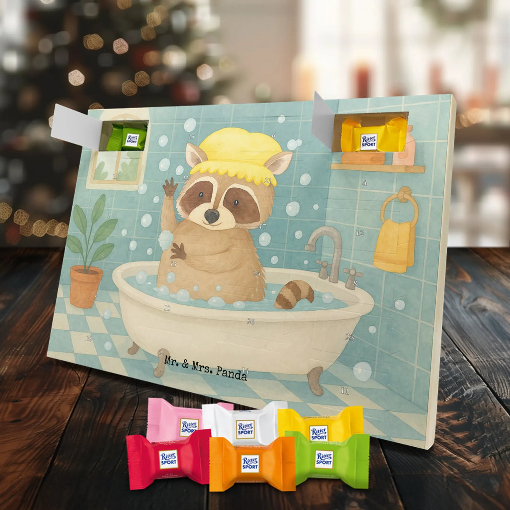 Chocolate advent calendar Raccoon Design card, gift ideas, gifts, small animals, cute, cute animal motives, hand drawn, funny sayings, good mood, special gifts, animal lover, daydreaming, raccoon, soap bubbles, wash