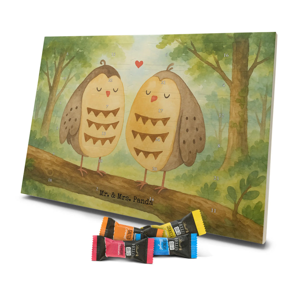 Chocolate advent calendar owls Love Design gift ideas, birthday present, forest animal, bird, nocturnal, illustrated, romantic gift, owl decor, Love saying, Wedding saying, Friend, Owl decoration, Girlfriend gift, Pun funny
