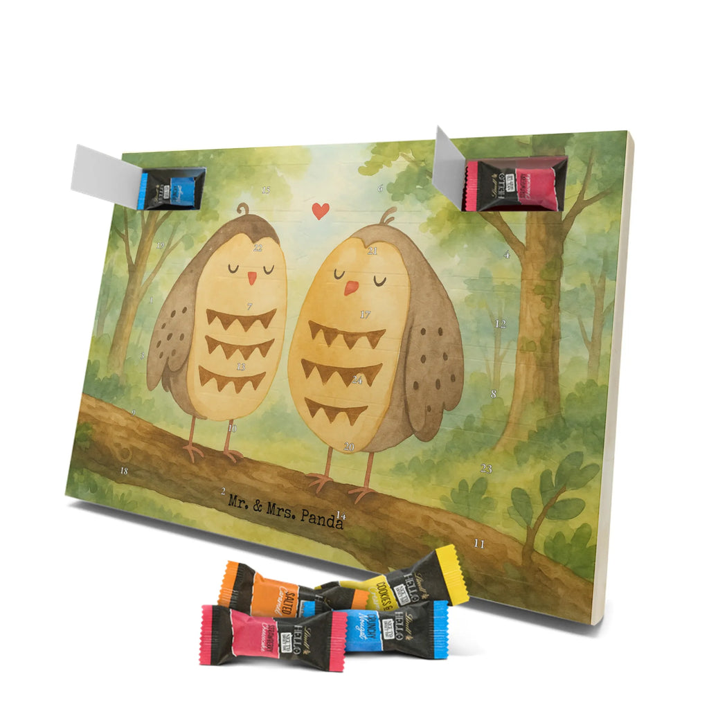 Chocolate advent calendar owls Love Design gift ideas, birthday present, forest animal, bird, nocturnal, illustrated, romantic gift, owl decor, Love saying, Wedding saying, Friend, Owl decoration, Girlfriend gift, Pun funny