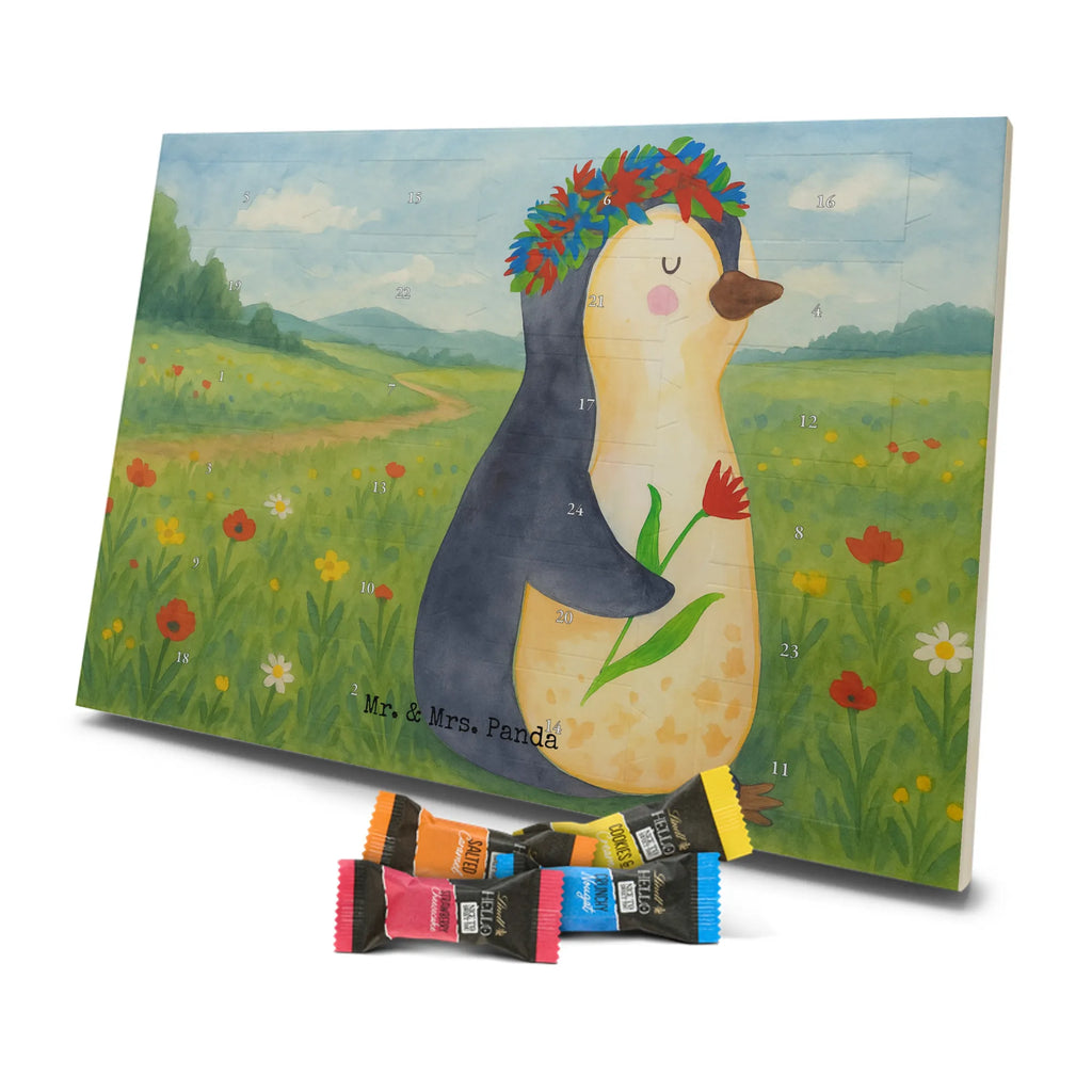 Chocolate advent calendar Penguin Flower Design North Pole, Penguins, penguins, goals in life, gift idea, love of life, lovesickness, wishes, universe, wreath of flowers, goals