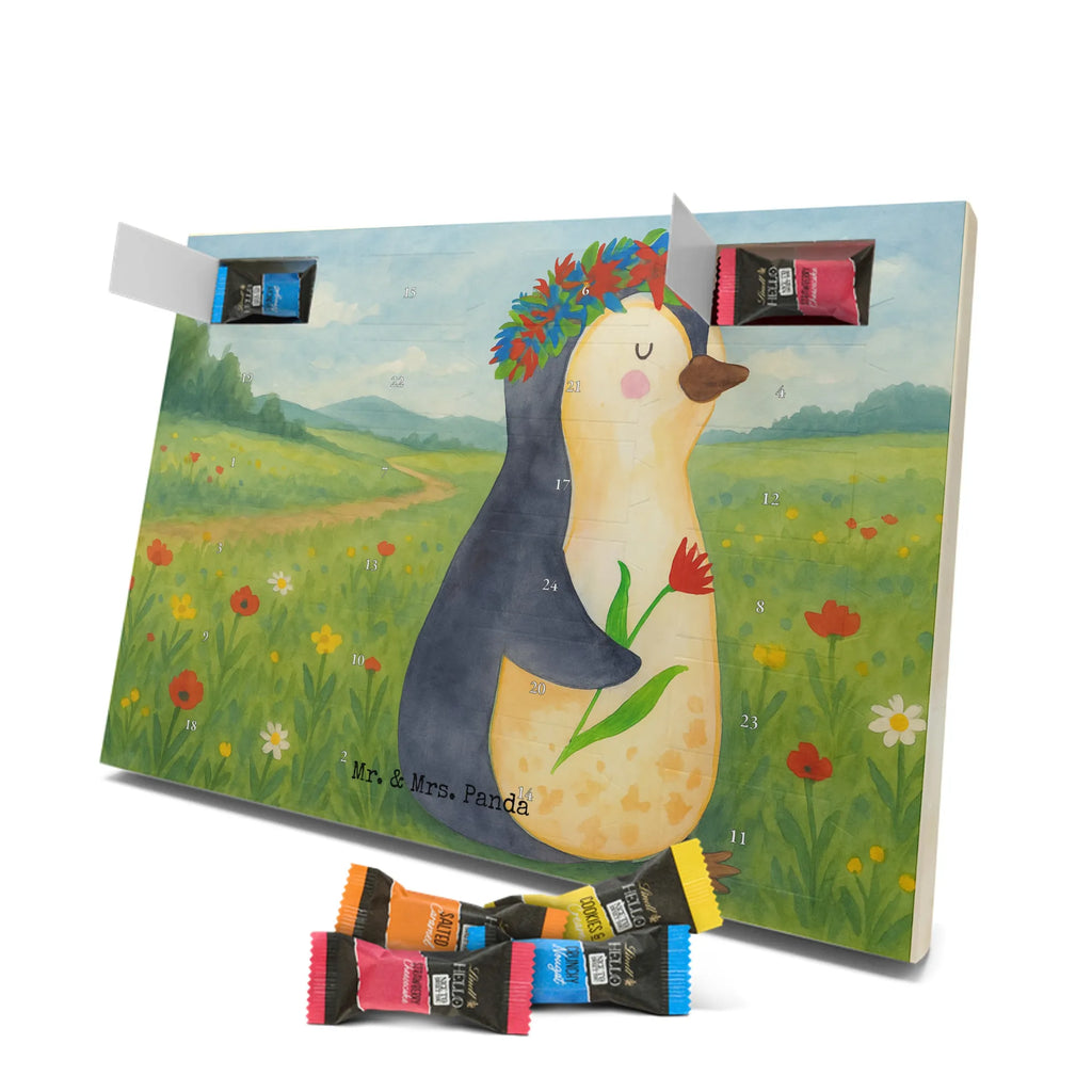 Chocolate advent calendar Penguin Flower Design North Pole, Penguins, penguins, goals in life, gift idea, love of life, lovesickness, wishes, universe, wreath of flowers, goals