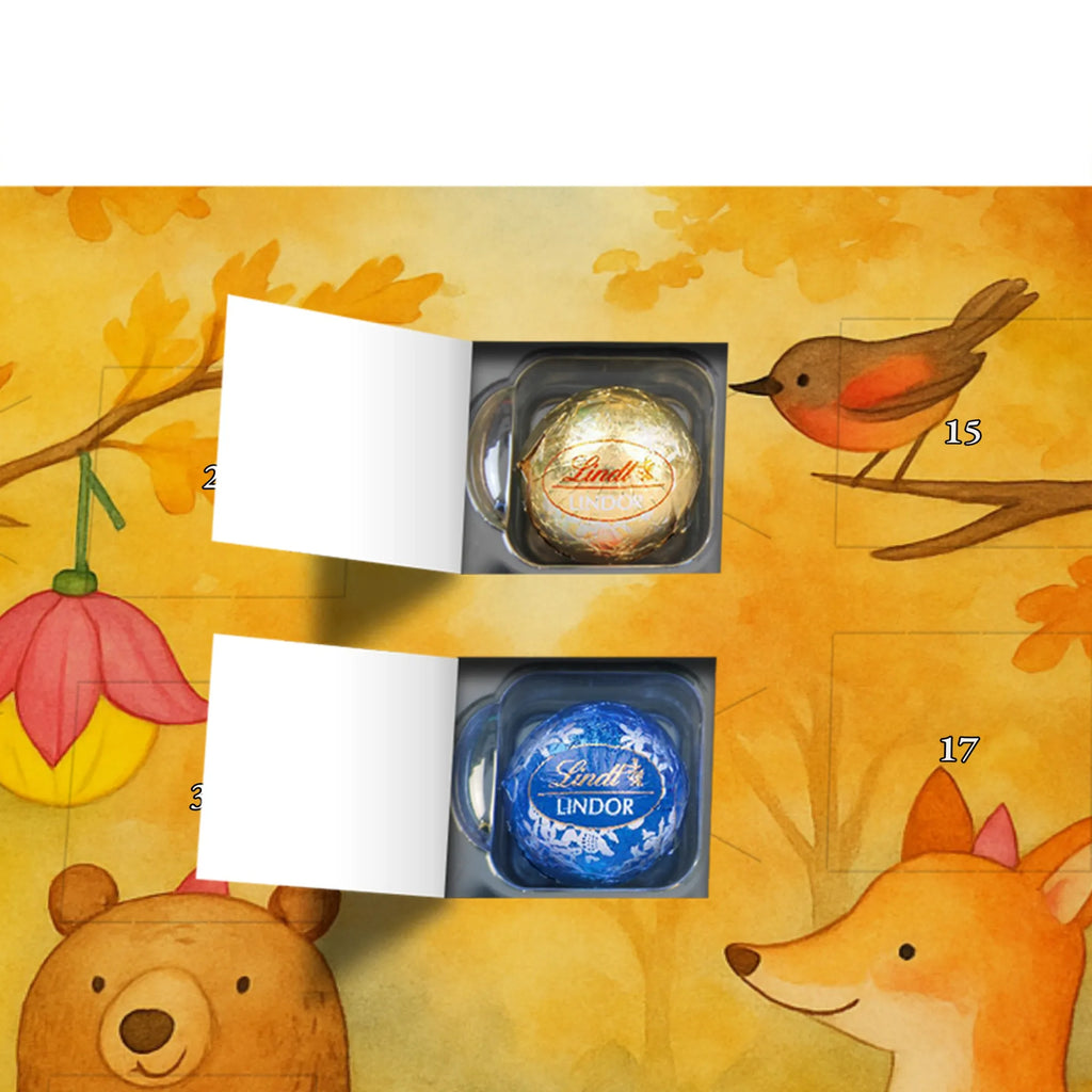 Chocolate advent calendar forest animals picnic Design card, gift ideas, gifts, small animals, cute, cute animal motives, hand drawn, funny sayings, good mood, special gifts, animal lover, mouse, forest, hare, squirrel, forest animals, picnic