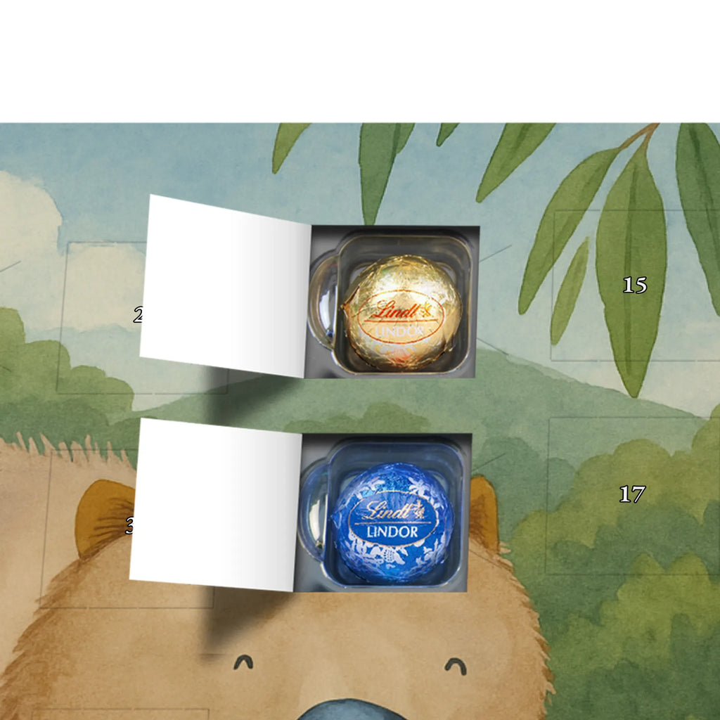 Chocolate advent calendar Wombat Design card, gift ideas, gifts, small animals, cute, cute animal motives, hand drawn, funny sayings, good mood, special gifts, animal lover, saying, life is beautiful, Australia
