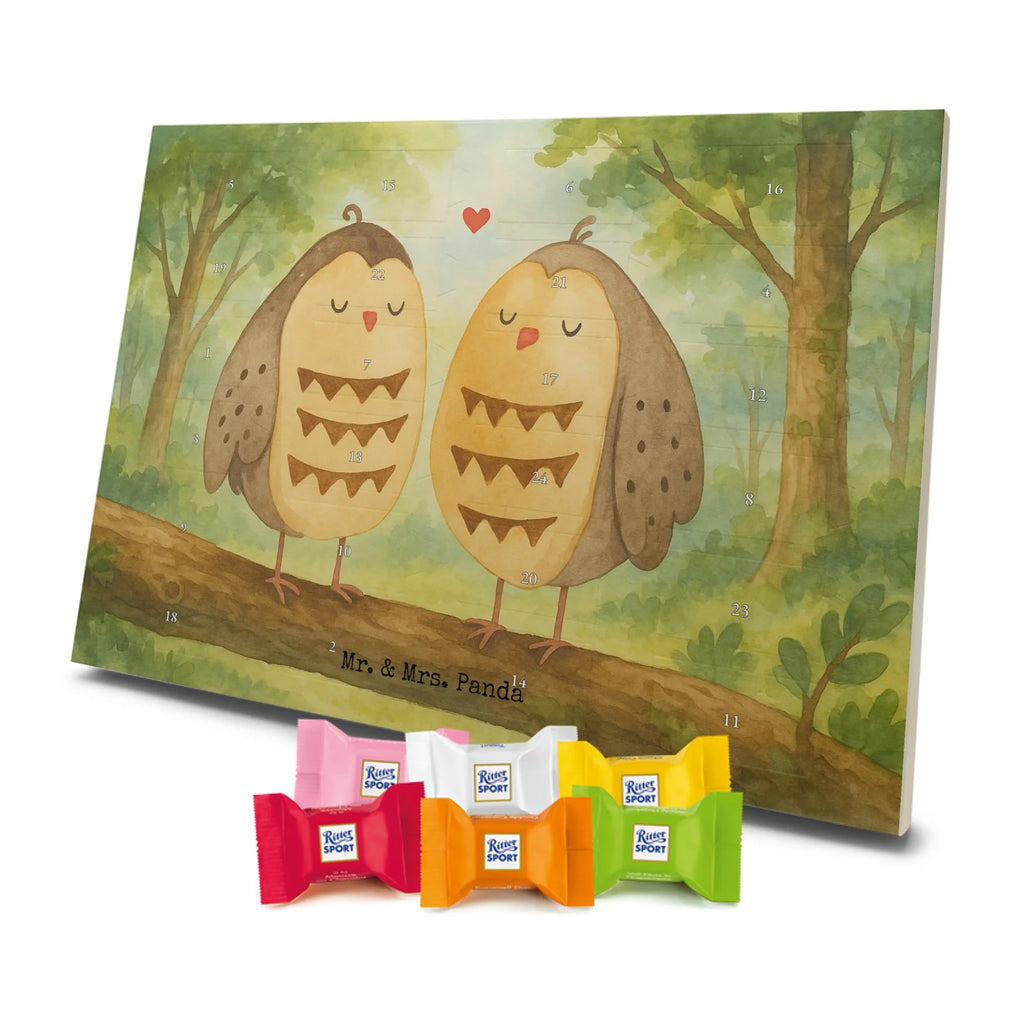 Chocolate advent calendar owls Love Design gift ideas, birthday present, forest animal, bird, nocturnal, illustrated, romantic gift, owl decor, Love saying, Wedding saying, Friend, Owl decoration, Girlfriend gift, Pun funny