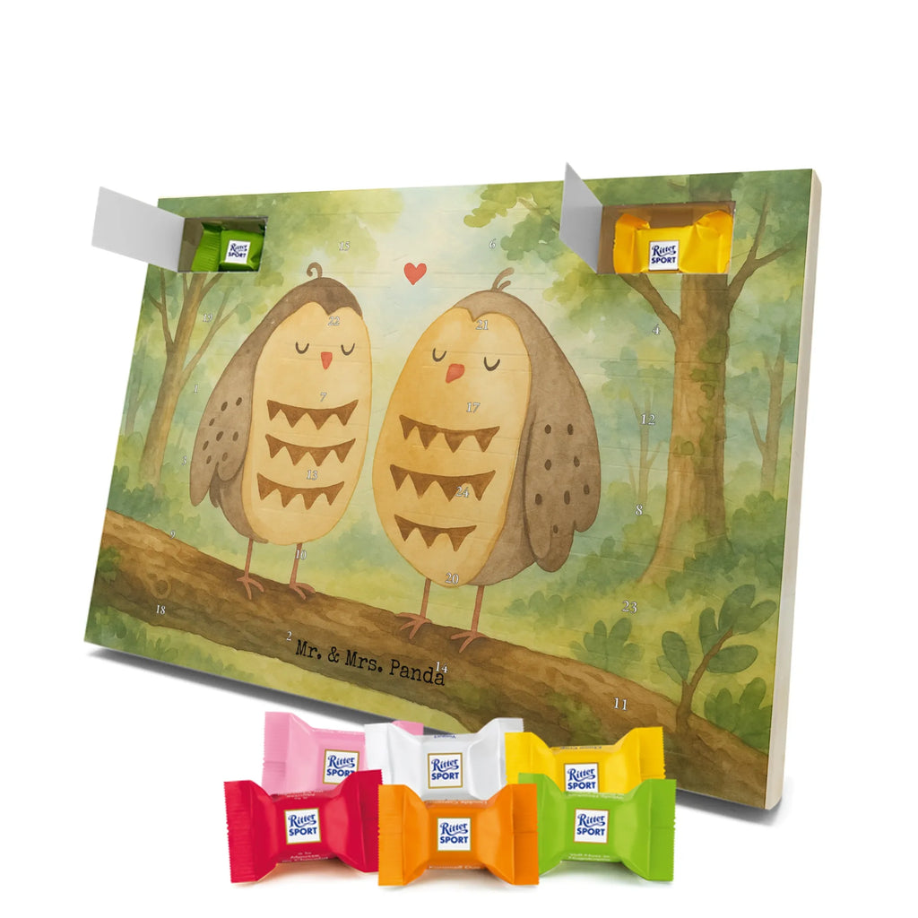 Chocolate advent calendar owls Love Design gift ideas, birthday present, forest animal, bird, nocturnal, illustrated, romantic gift, owl decor, Love saying, Wedding saying, Friend, Owl decoration, Girlfriend gift, Pun funny