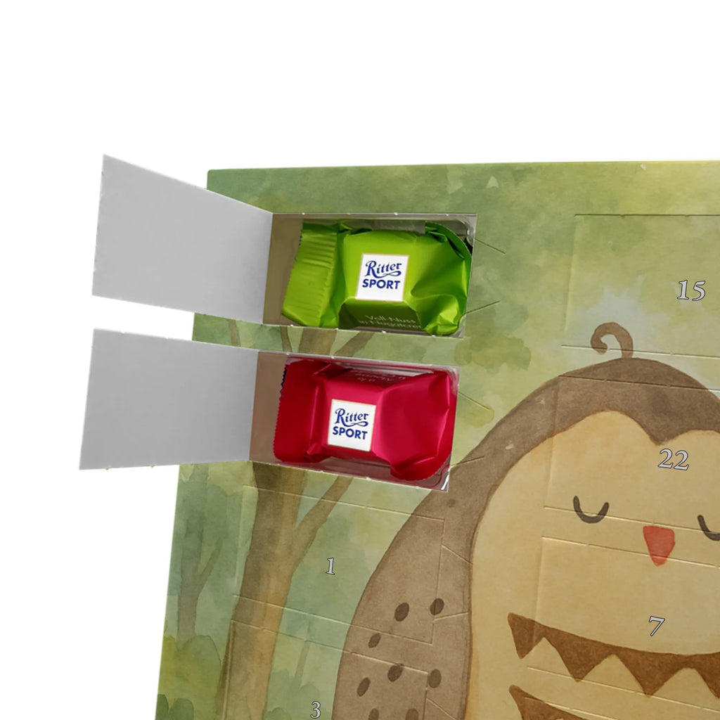 Chocolate advent calendar owls Love Design gift ideas, birthday present, forest animal, bird, nocturnal, illustrated, romantic gift, owl decor, Love saying, Wedding saying, Friend, Owl decoration, Girlfriend gift, Pun funny