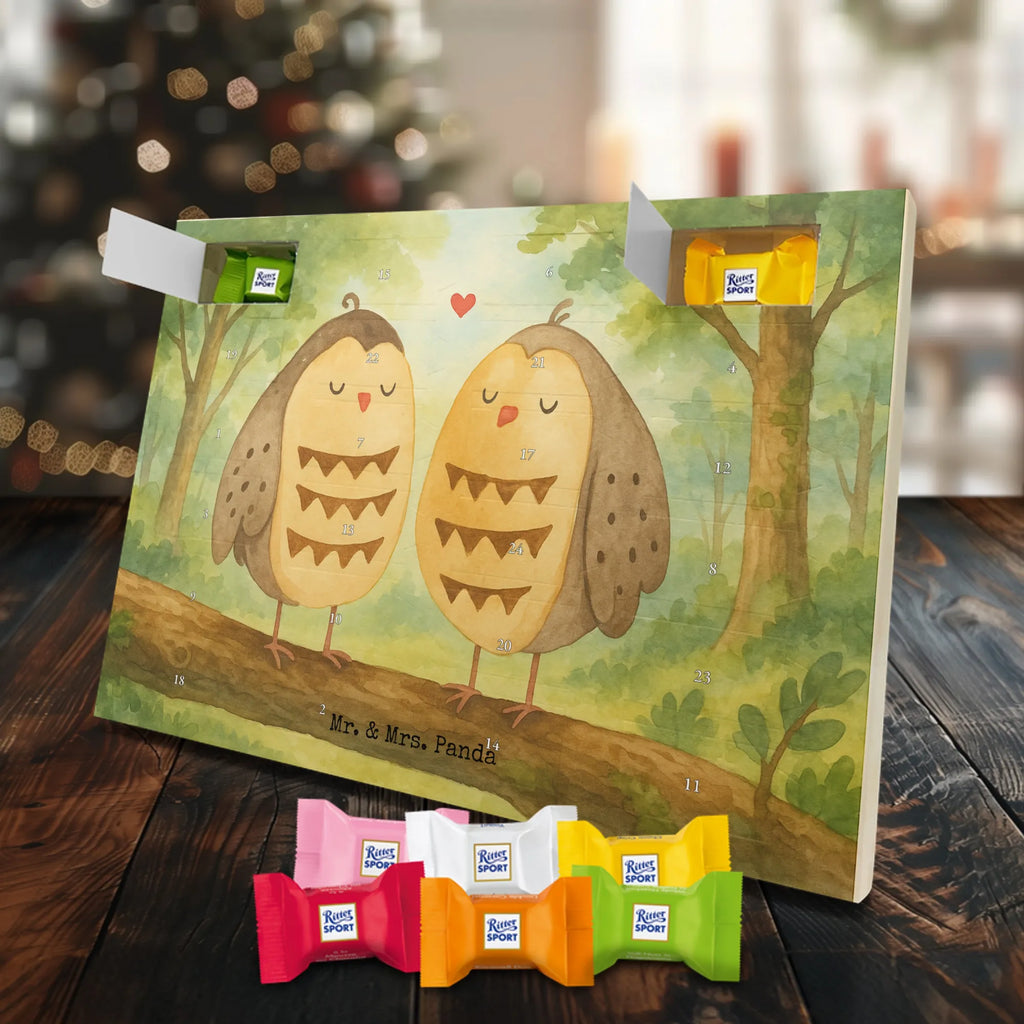 Chocolate advent calendar owls Love Design gift ideas, birthday present, forest animal, bird, nocturnal, illustrated, romantic gift, owl decor, Love saying, Wedding saying, Friend, Owl decoration, Girlfriend gift, Pun funny