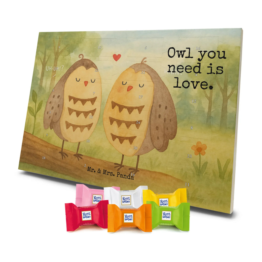 Chocolate advent calendar owls Love Design gift ideas, birthday present, forest animal, bird, nocturnal, illustrated, romantic gift, owl decor, Love saying, Wedding saying, Friend, Owl decoration, Girlfriend gift, Pun funny