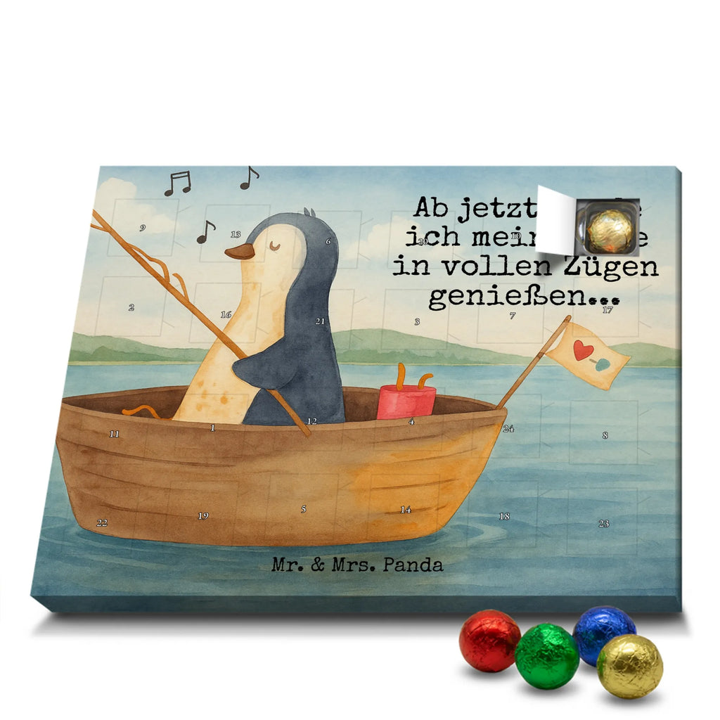 Chocolate advent calendar Penguin fishing boat Design North Pole, Penguins, boat, divorce, fishing boat, gift idea heartache, penguins, new beginning, enjoy, fishing, love of life, new start, separation