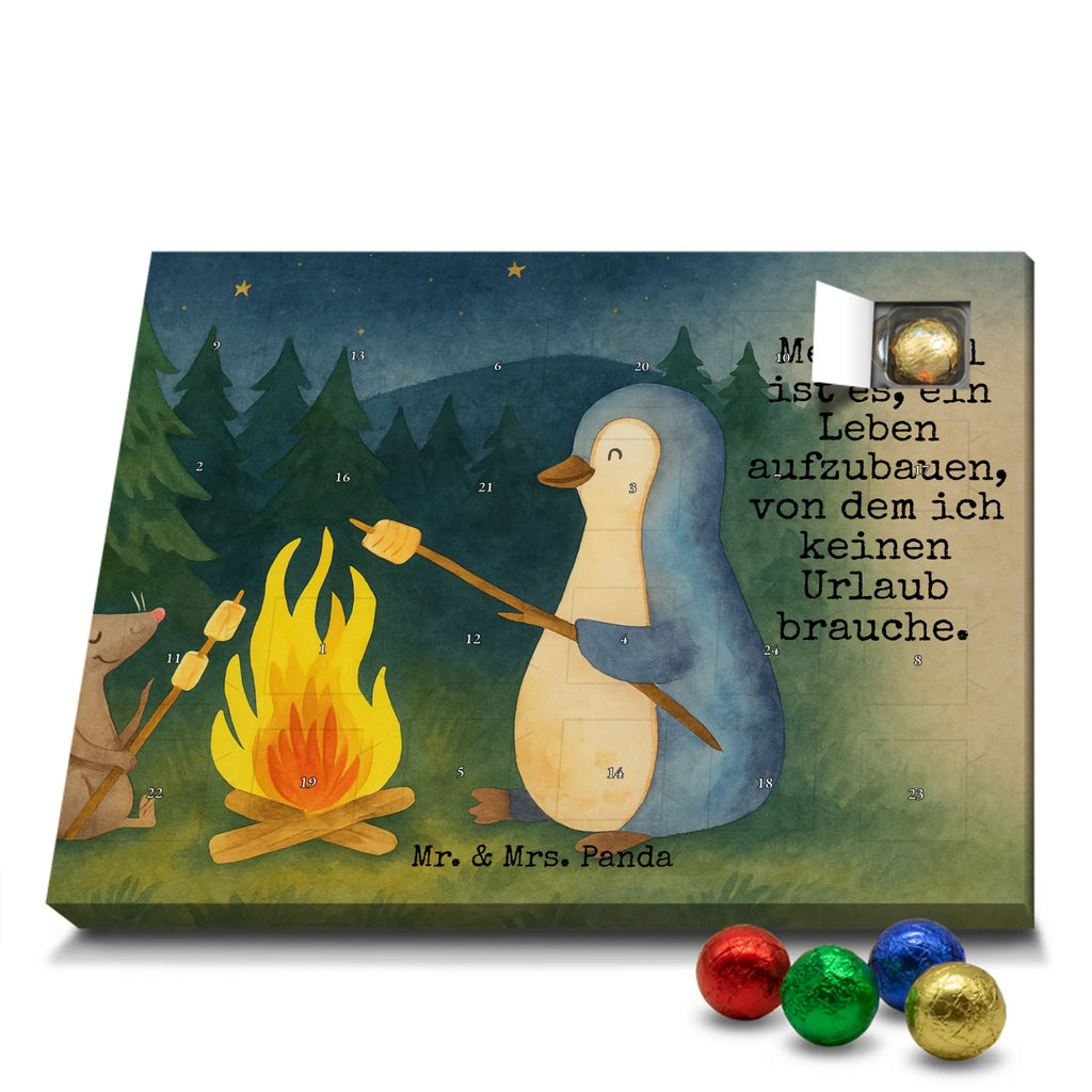 Chocolate advent calendar Penguin campfire Design North Pole, Penguins, campfire, everyday office life, penguins, mouse, life motto, new start, work, life motivation, fire