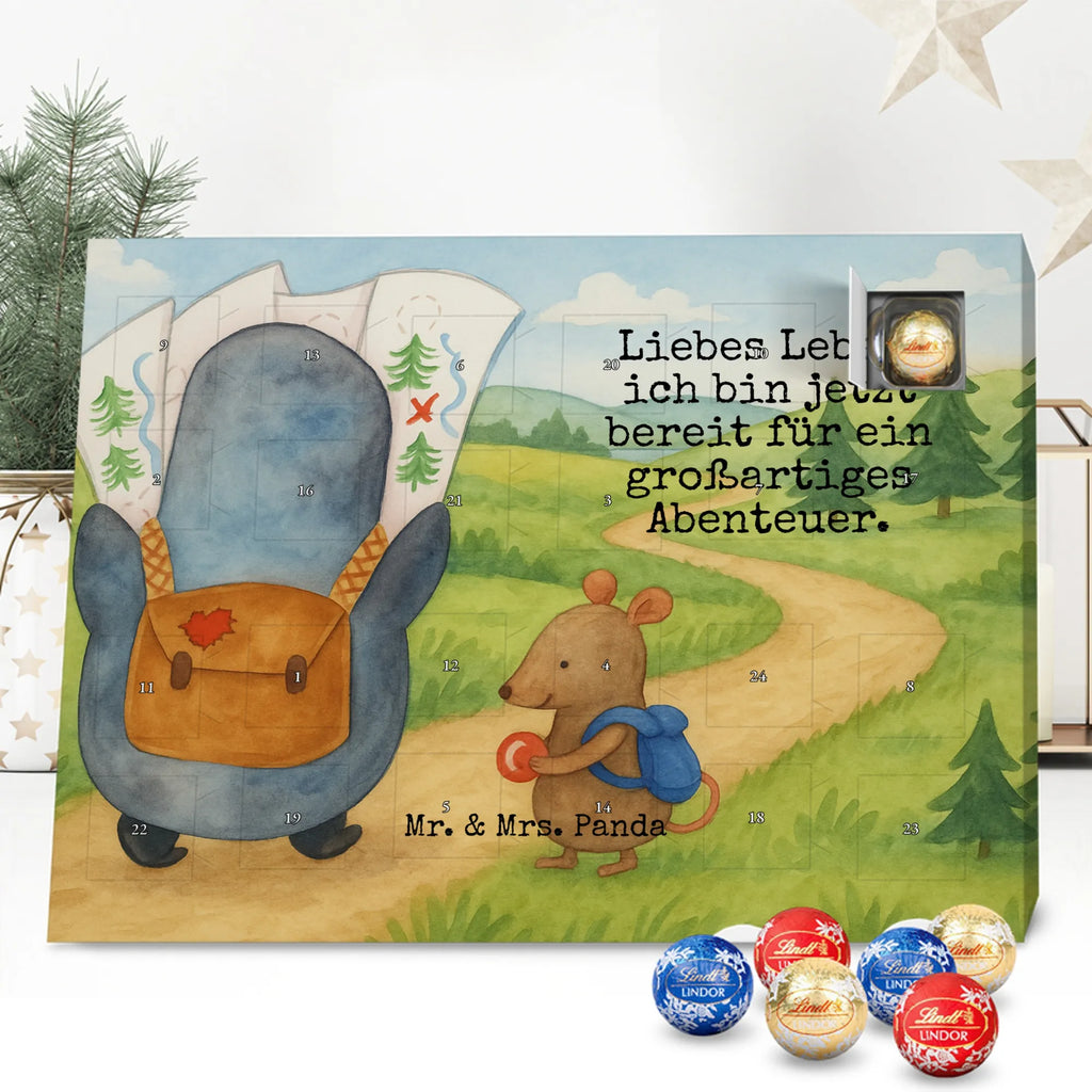 Chocolate advent calendar Penguin & Mouse Hiker Design North Pole, Penguins, adventurer, hiking, adventure, penguins, road trip, excursion