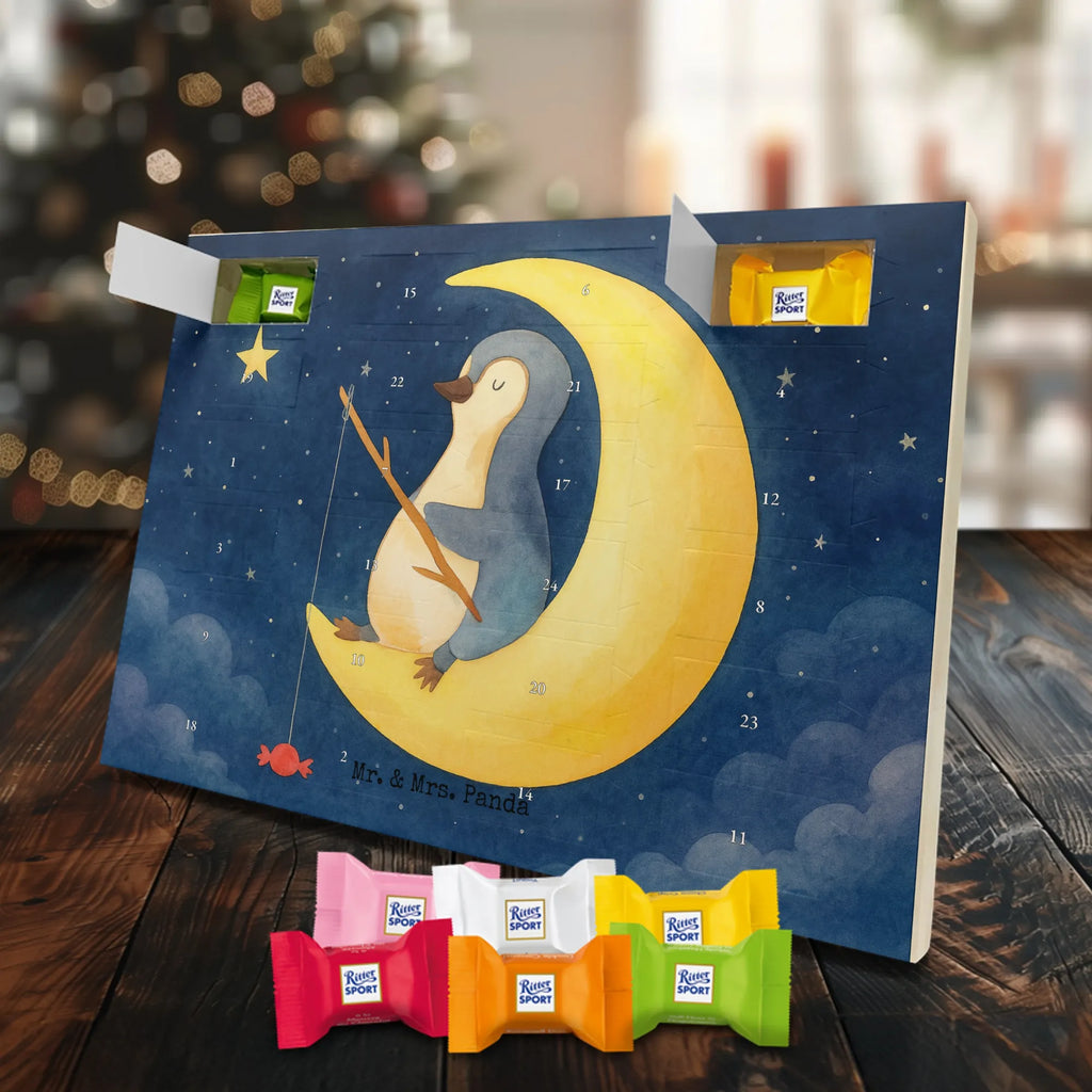 Chocolate advent calendar Penguin moon Design North Pole, Penguins, falling asleep, night's rest, penguins, guest room, bedroom, saying, insomnia, sleep