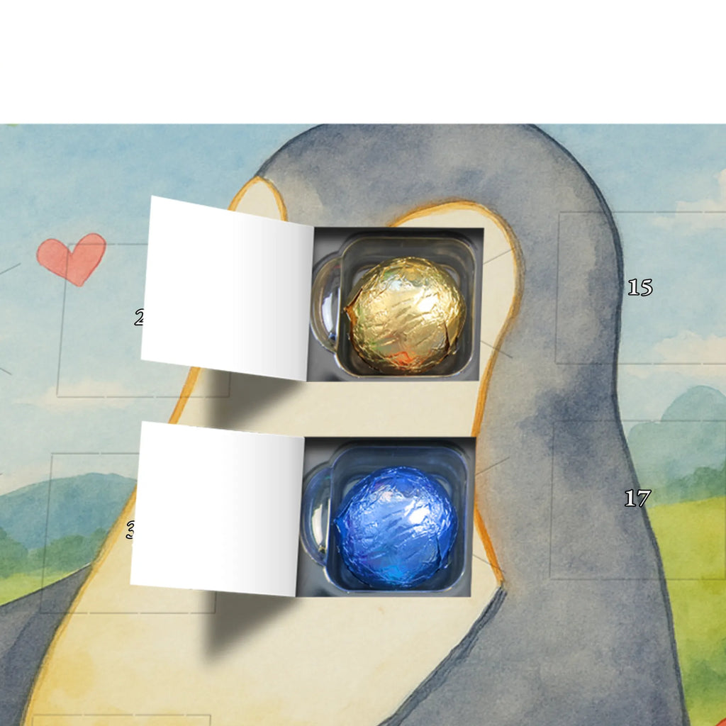 Chocolate advent calendar Penguin with child Design Father's Day, Mother's Day, Mother, Mummy, Gift, Birthday