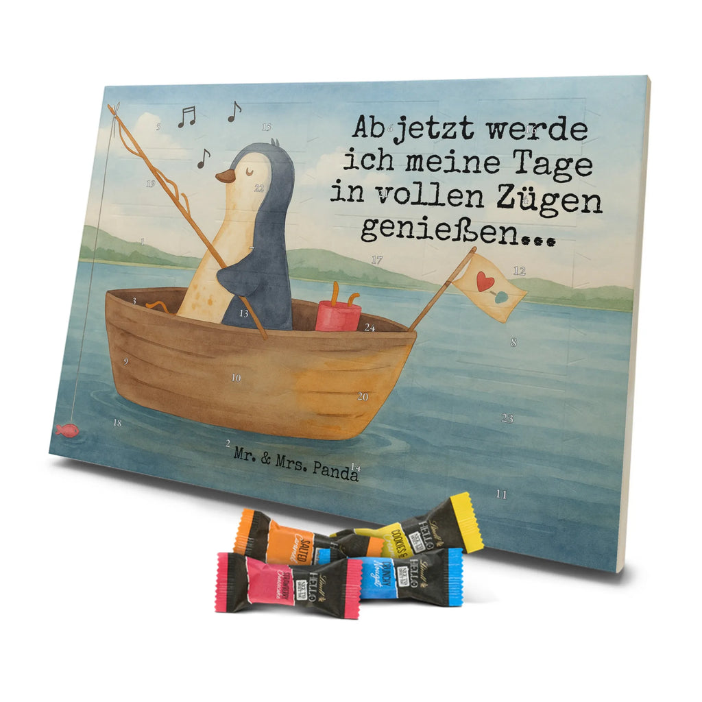 Chocolate advent calendar Penguin fishing boat Design North Pole, Penguins, boat, divorce, fishing boat, gift idea heartache, penguins, new beginning, enjoy, fishing, love of life, new start, separation