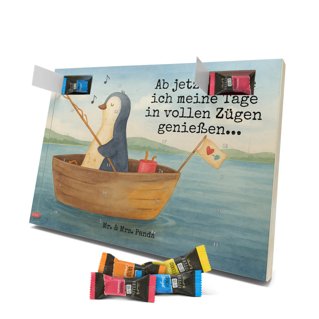 Chocolate advent calendar Penguin fishing boat Design North Pole, Penguins, boat, divorce, fishing boat, gift idea heartache, penguins, new beginning, enjoy, fishing, love of life, new start, separation