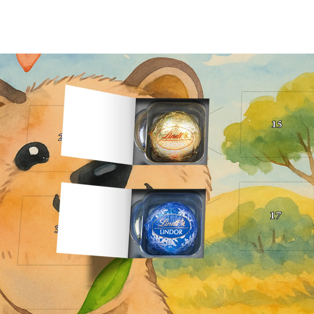 Chocolate advent calendar Quokka Happy Design card, gift ideas, gifts, small animals, cute, cute animal motives, hand drawn, funny sayings, good mood, special gifts, animal lover