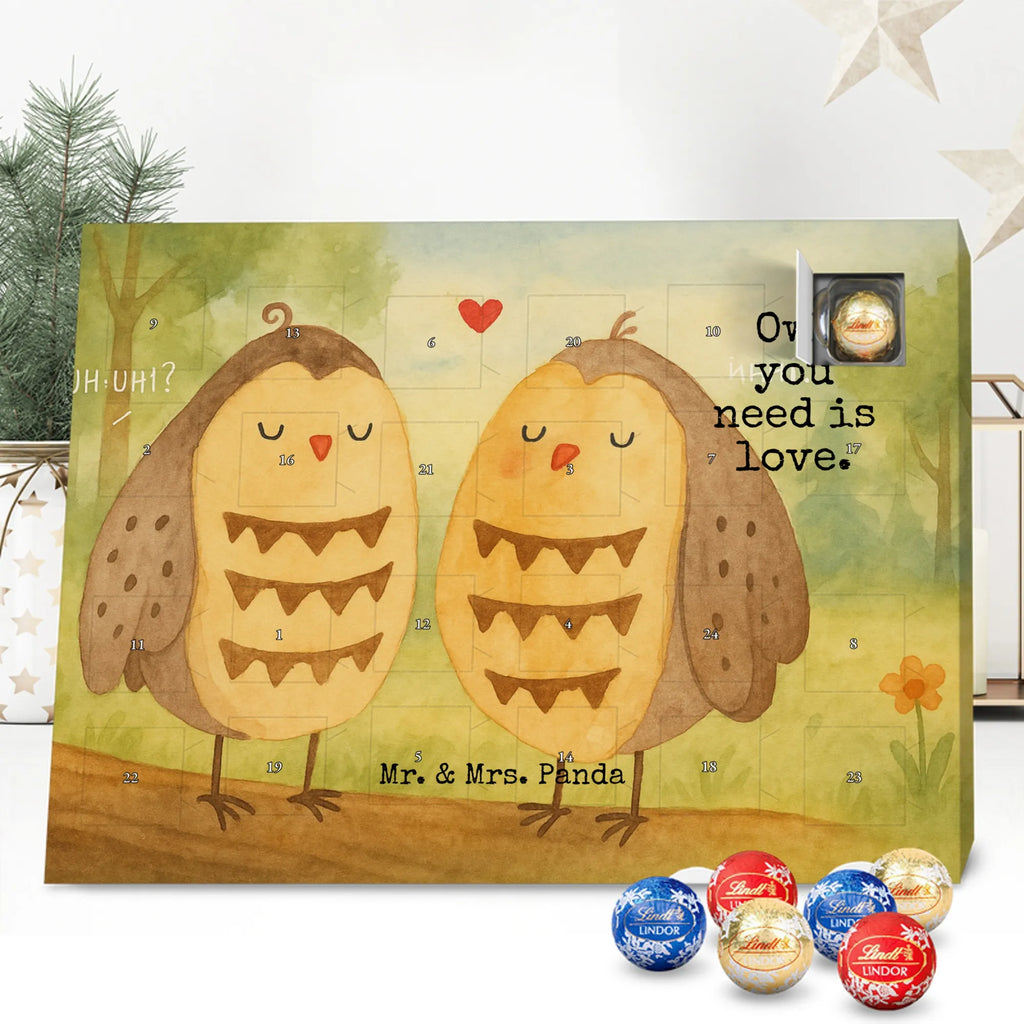 Chocolate advent calendar owls Love Design gift ideas, birthday present, forest animal, bird, nocturnal, illustrated, romantic gift, owl decor, Love saying, Wedding saying, Friend, Owl decoration, Girlfriend gift, Pun funny