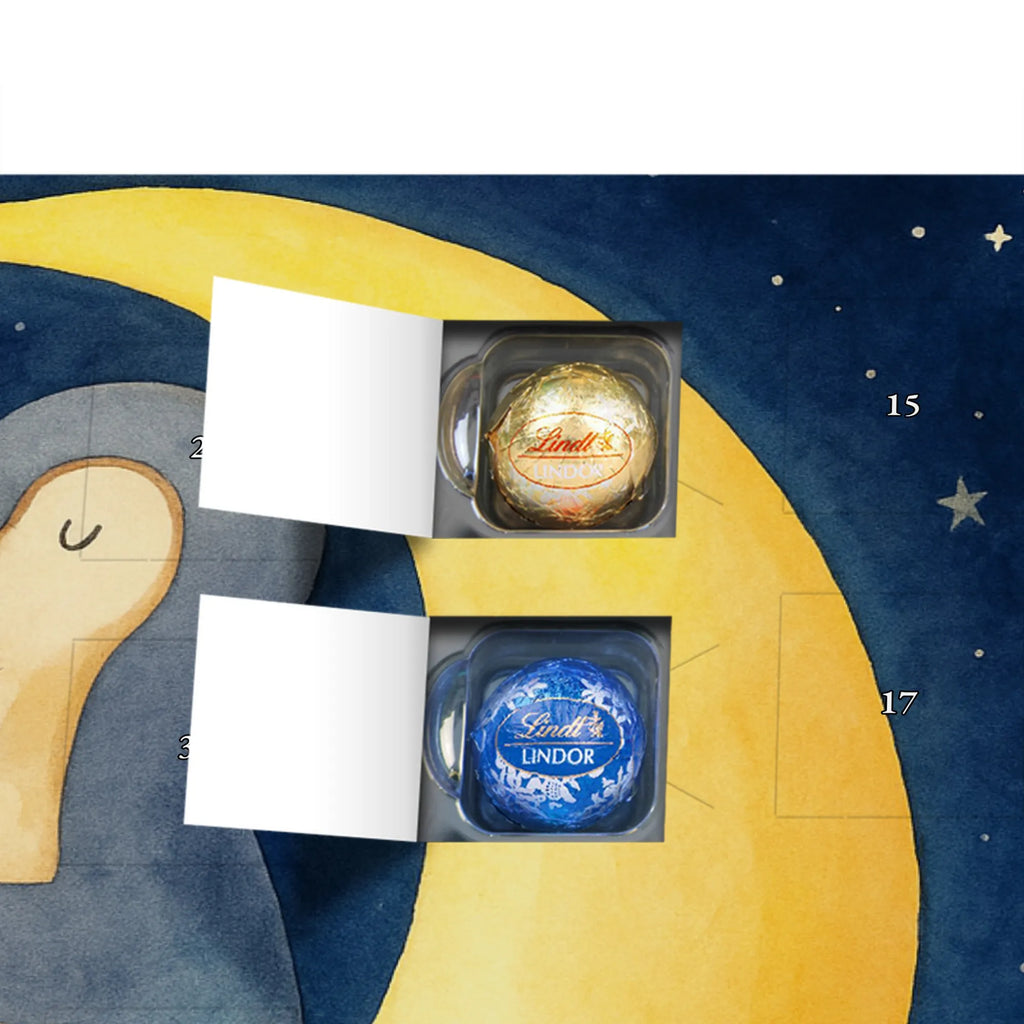 Chocolate advent calendar Penguin moon Design North Pole, Penguins, falling asleep, night's rest, penguins, guest room, bedroom, saying, insomnia, sleep