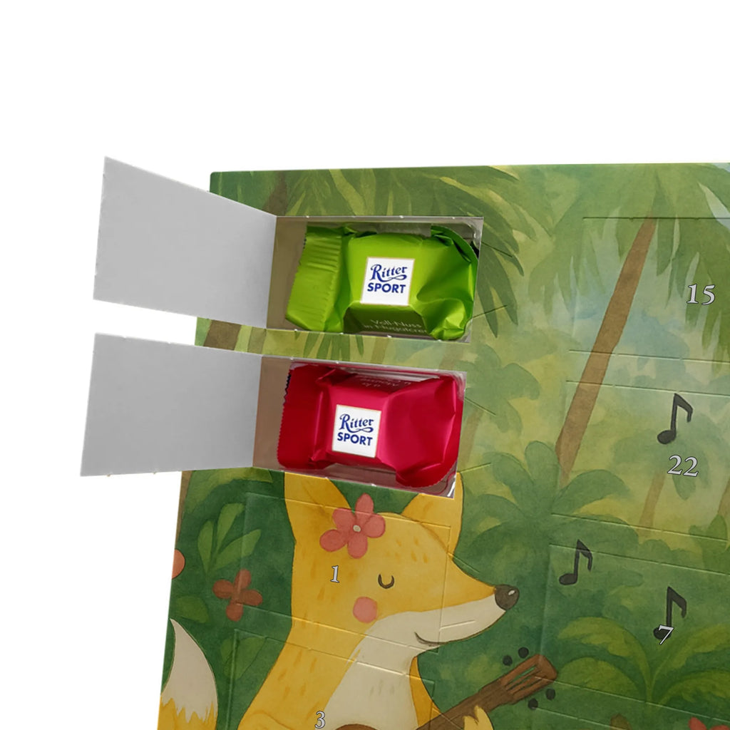 Chocolate advent calendar forest animals Aloha Design card, gift ideas, gifts, small animals, cute, cute animal motives, hand drawn, funny sayings, good mood, special gifts, animal lover, rabbit, dancing, forest animals, music, laughter, forest