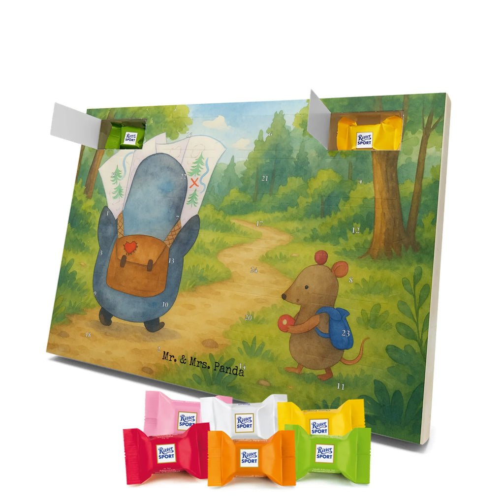 Chocolate advent calendar Penguin & Mouse Hiker Design North Pole, Penguins, adventurer, hiking, adventure, penguins, road trip, excursion