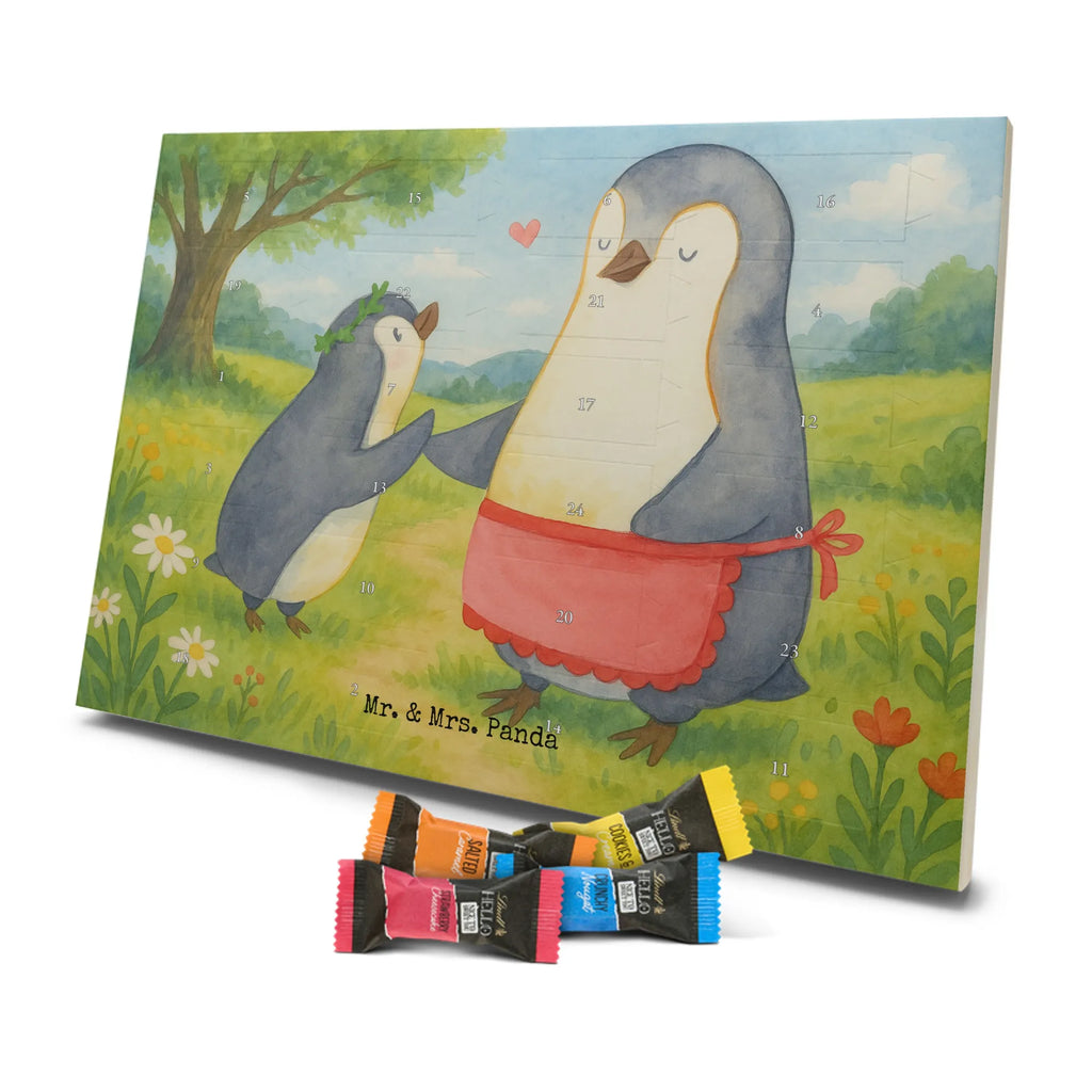 Chocolate advent calendar Penguin with child Design Father's Day, Mother's Day, Mother, Mummy, Gift, Birthday