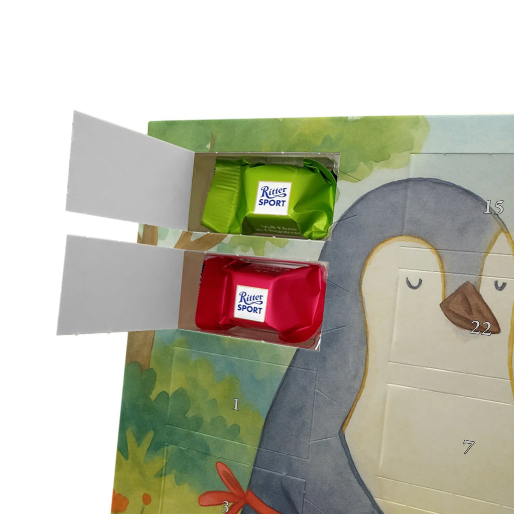 Chocolate advent calendar Penguin with child Design Father's Day, Mother's Day, Mother, Mummy, Gift, Birthday