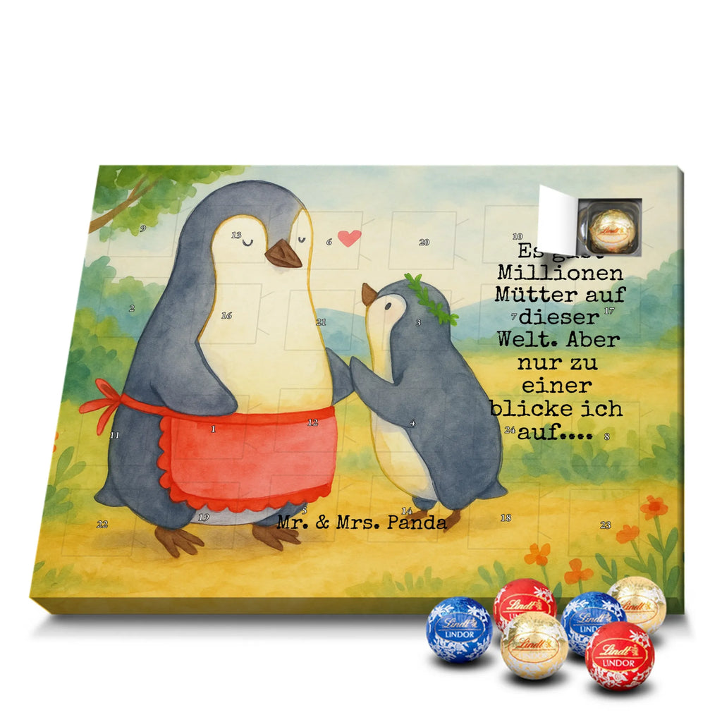 Chocolate advent calendar Penguin with child Design Father's Day, Mother's Day, Mother, Mummy, Gift, Birthday