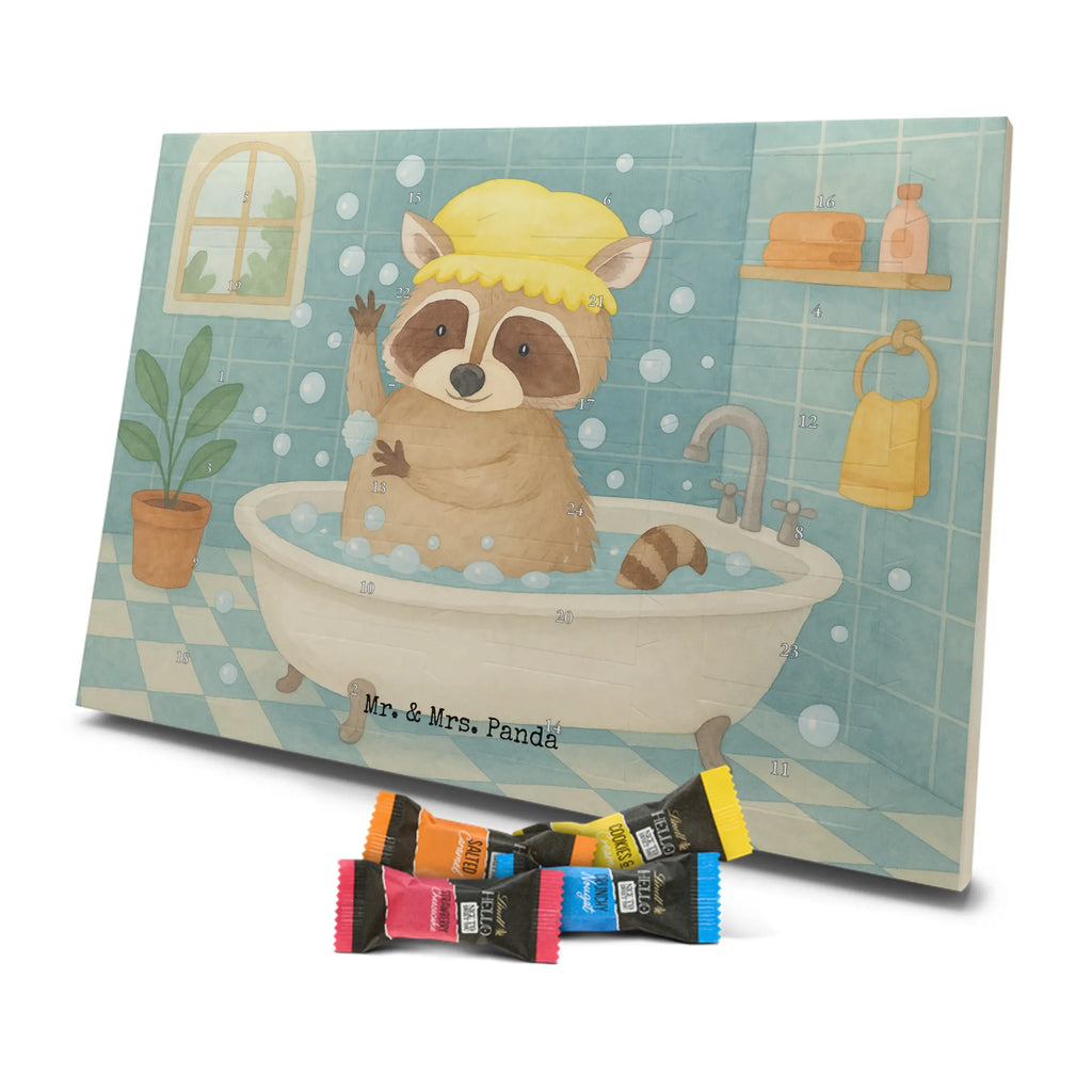 Chocolate advent calendar Raccoon Design card, gift ideas, gifts, small animals, cute, cute animal motives, hand drawn, funny sayings, good mood, special gifts, animal lover, daydreaming, raccoon, soap bubbles, wash