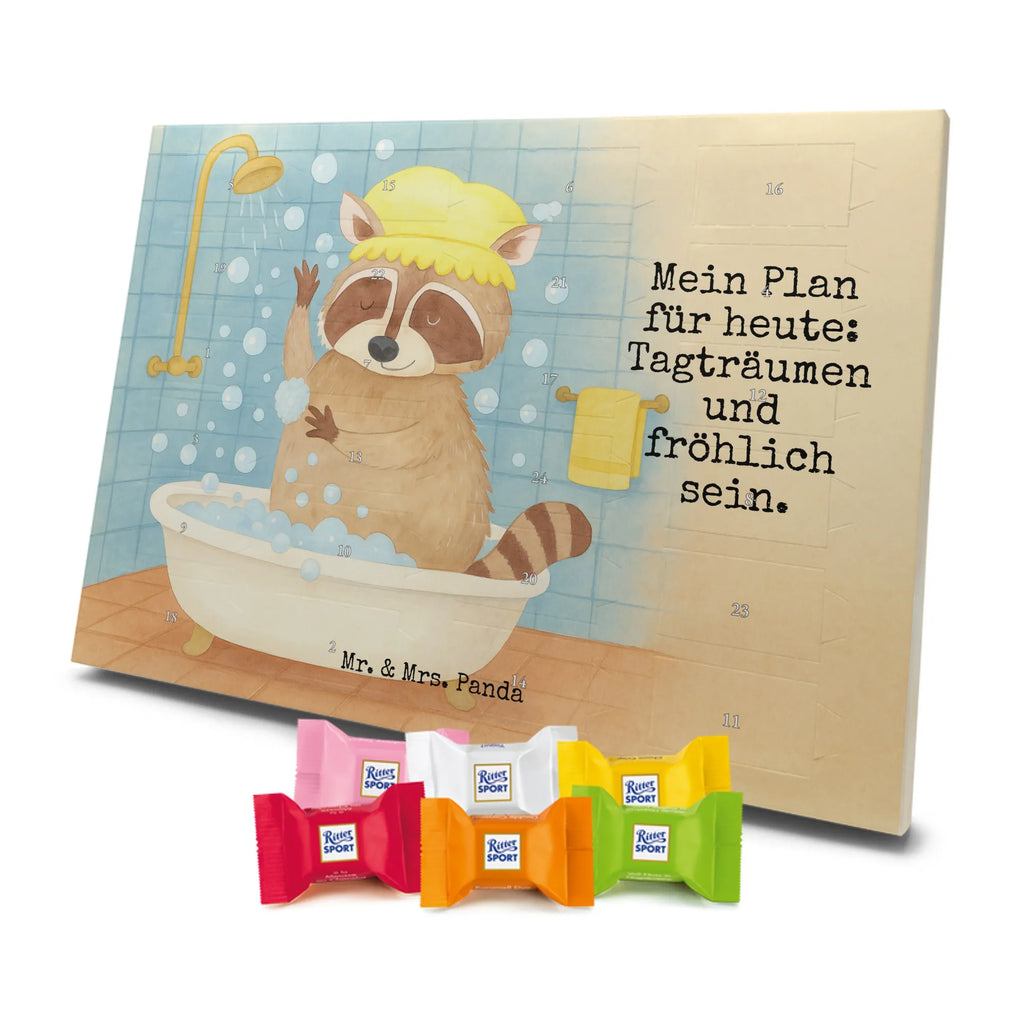 Chocolate advent calendar Raccoon Design card, gift ideas, gifts, small animals, cute, cute animal motives, hand drawn, funny sayings, good mood, special gifts, animal lover, daydreaming, raccoon, soap bubbles, wash