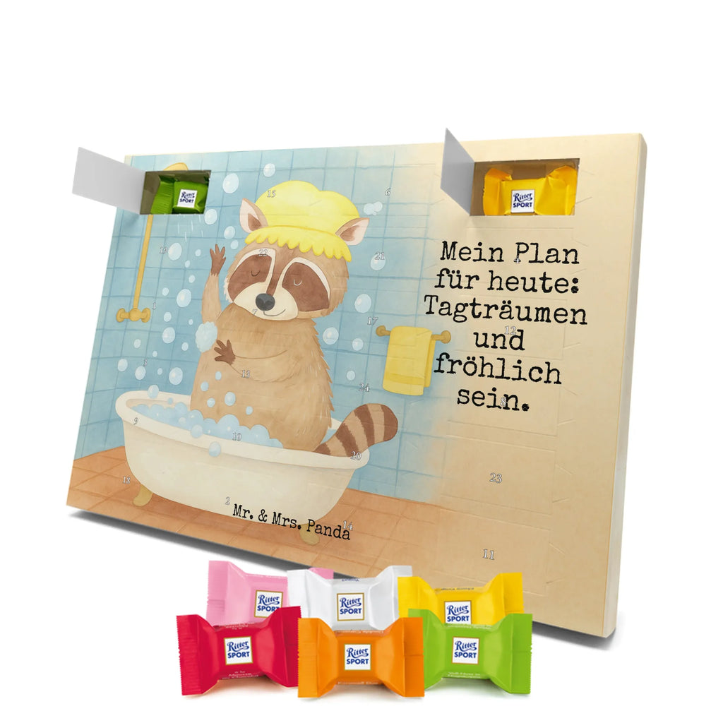 Chocolate advent calendar Raccoon Design card, gift ideas, gifts, small animals, cute, cute animal motives, hand drawn, funny sayings, good mood, special gifts, animal lover, daydreaming, raccoon, soap bubbles, wash