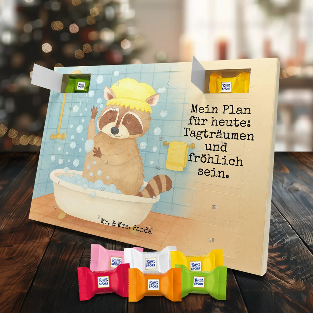 Chocolate advent calendar Raccoon Design card, gift ideas, gifts, small animals, cute, cute animal motives, hand drawn, funny sayings, good mood, special gifts, animal lover, daydreaming, raccoon, soap bubbles, wash