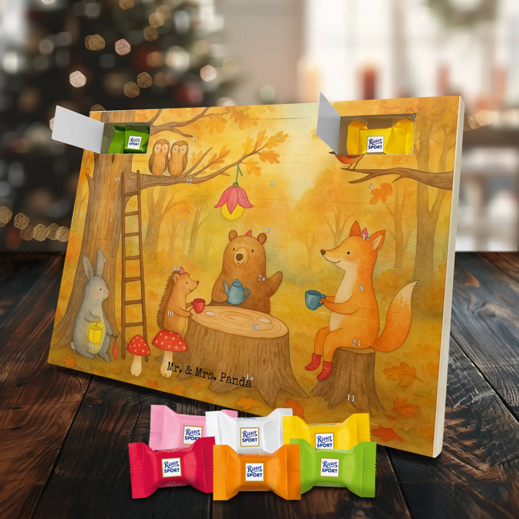 Chocolate advent calendar forest animals picnic Design card, gift ideas, gifts, small animals, cute, cute animal motives, hand drawn, funny sayings, good mood, special gifts, animal lover, mouse, forest, hare, squirrel, forest animals, picnic