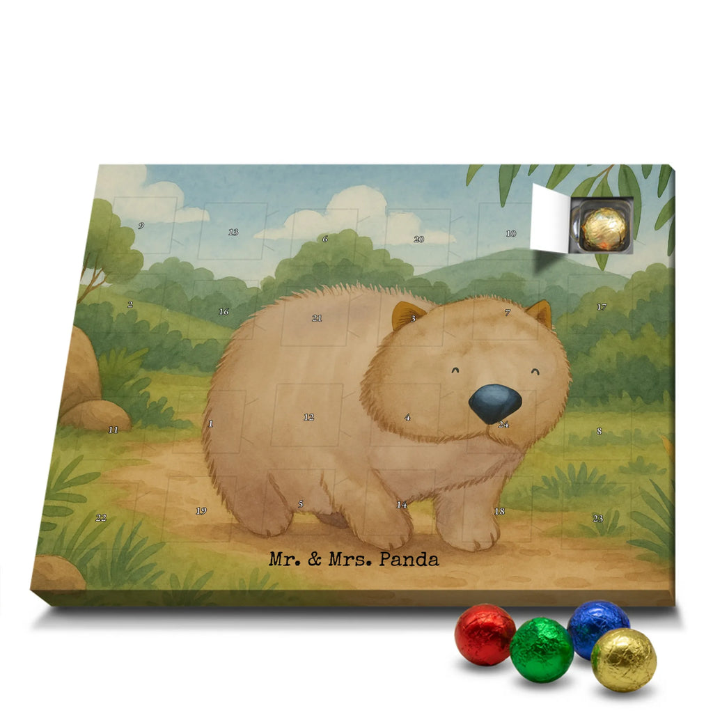 Chocolate advent calendar Wombat Design card, gift ideas, gifts, small animals, cute, cute animal motives, hand drawn, funny sayings, good mood, special gifts, animal lover, saying, life is beautiful, Australia