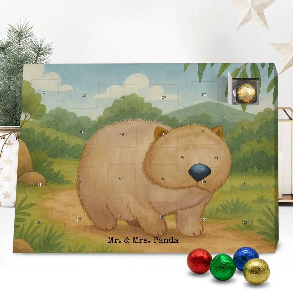 Chocolate advent calendar Wombat Design card, gift ideas, gifts, small animals, cute, cute animal motives, hand drawn, funny sayings, good mood, special gifts, animal lover, saying, life is beautiful, Australia