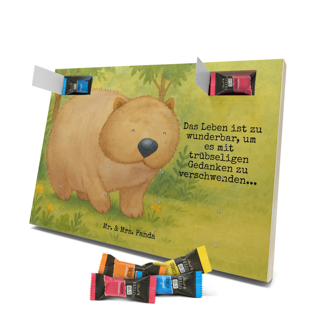 Chocolate advent calendar Wombat Design card, gift ideas, gifts, small animals, cute, cute animal motives, hand drawn, funny sayings, good mood, special gifts, animal lover, saying, life is beautiful, Australia